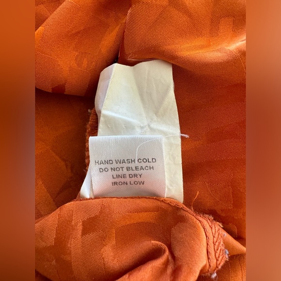 Simons Burnt Orange Crop Top Blouse - Picture 2 of 8